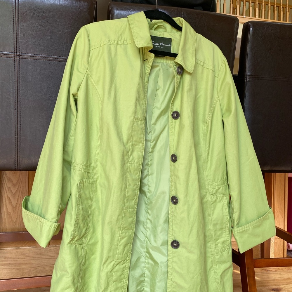Eddie Bauer Green Trench-coat